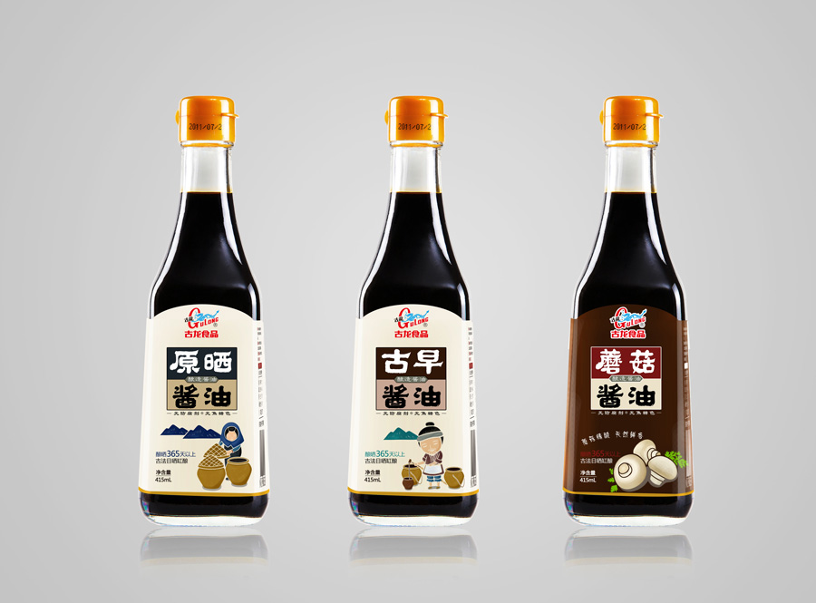 古龍蘑菇醬油包裝設(shè)計欣賞